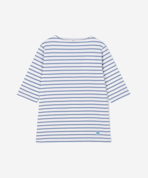 ORCIVAL(オーシバル)の「ORCIVAL | ジャージー ボートネック5分袖Tシャツ WOMEN(Tシャツ/カットソー・レディース・パープル系その他/ブルー系その他/グレー系その他・2/1)」の3枚目の写真