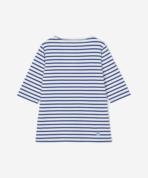 ORCIVAL(オーシバル)の「ORCIVAL | ジャージー ボートネック5分袖Tシャツ WOMEN(Tシャツ/カットソー・レディース・パープル系その他/ブルー系その他/グレー系その他・2/1)」の4枚目の写真
