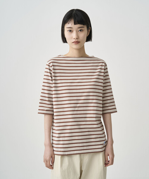 ORCIVAL(オーシバル)の「ORCIVAL | ジャージー ボートネック5分袖Tシャツ WOMEN(Tシャツ/カットソー・レディース・パープル系その他/ブルー系その他/グレー系その他・2/1)」の14枚目の写真