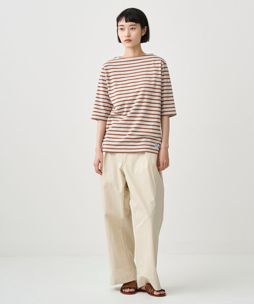 ORCIVAL(オーシバル)の「ORCIVAL | ジャージー ボートネック5分袖Tシャツ WOMEN(Tシャツ/カットソー・レディース・パープル系その他/ブルー系その他/グレー系その他・2/1)」の15枚目の写真