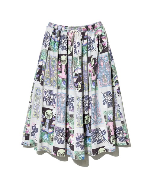 ScoLar（スカラー）の「ScoLar/スカラー　総柄 綿ツイル スカート（スカート・レディース・パープル/アイボリー・FREE）」の12枚目の写真