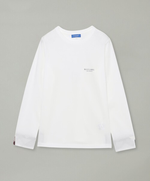 BLUE LABEL CRESTBRIDGE(ブルーレーベルクレストブリッジ)の「【一部店舗限定】クルーネックロングTシャツ(Tシャツ/カットソー・レディース・オフホワイト/ブラック・40/38)」の4枚目の写真