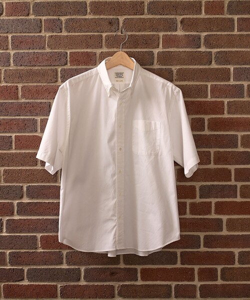 SHIPS(シップス)の「SHIPS: AUTHENTIC ピンオックス ボタンダウン ショートスリーブ シャツ(シャツ/ブラウス・メンズ・ホワイト/ケリーグリーン/ブルー・X-LARGE/LARGE/MEDIUM/SMALL)」の1枚目の写真
