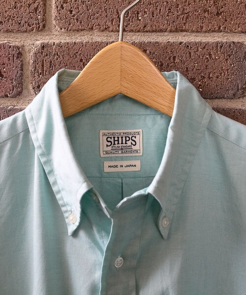 SHIPS(シップス)の「SHIPS: AUTHENTIC ピンオックス ボタンダウン ショートスリーブ シャツ(シャツ/ブラウス・メンズ・ホワイト/ケリーグリーン/ブルー・X-LARGE/LARGE/MEDIUM/SMALL)」の4枚目の写真