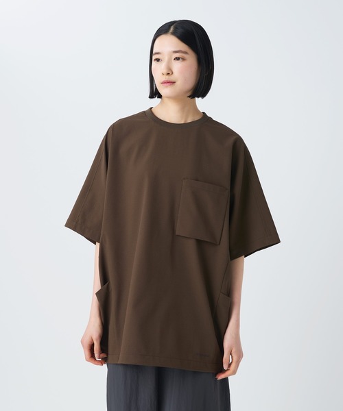 Snow Peak(スノーピーク)の「Snow Peak / Airo Short Sleeve T-Shirt エアロショートスリーブTシャツ(Tシャツ/カットソー・メンズ・ブラウン/ブラック/ライトブルー・S/M/L/XL)」の3枚目の写真
