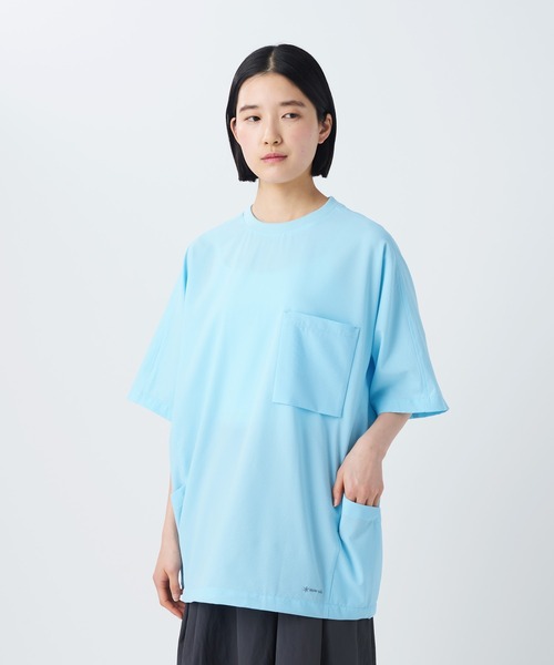Snow Peak(スノーピーク)の「Snow Peak / Airo Short Sleeve T-Shirt エアロショートスリーブTシャツ(Tシャツ/カットソー・メンズ・ブラウン/ブラック/ライトブルー・S/M/L/XL)」の1枚目の写真