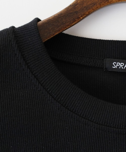 SpRay（スプレイ）の「デニムロゴシャーリングトップス（Tシャツ/カットソー・レディース・オフホワイト/ブラック・FREE）」の6枚目の写真