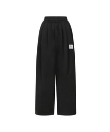 プレインピンタックワイドバンディングパンツ (2カラー)