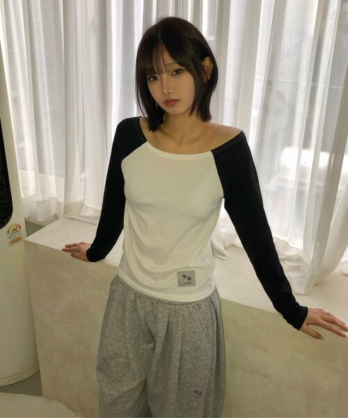 COIRIS_(コイリス)の「プレインピンタックワイドバンディングパンツ (2カラー)(スウェットパンツ・レディース・ブラック/グレー・FREE(S))」の13枚目の写真