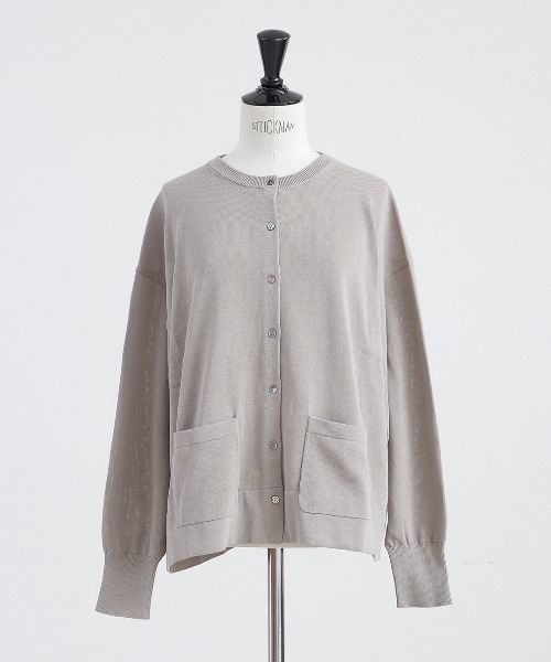 HEAVENLY(ヘブンリー)の「【 HEAVENLY / ヘブンリー 】High Twist Cotton Knit Cardigan 2613154 DLI(ニット/セーター・レディース・グレー/ピンク/レッド/ブラック・FREE)」の3枚目の写真
