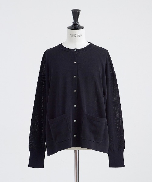 HEAVENLY(ヘブンリー)の「【 HEAVENLY / ヘブンリー 】High Twist Cotton Knit Cardigan 2613154 DLI(ニット/セーター・レディース・グレー/ピンク/レッド/ブラック・FREE)」の2枚目の写真