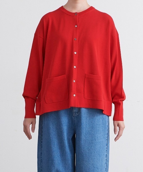 HEAVENLY(ヘブンリー)の「【 HEAVENLY / ヘブンリー 】High Twist Cotton Knit Cardigan 2613154 DLI(ニット/セーター・レディース・グレー/ピンク/レッド/ブラック・FREE)」の13枚目の写真