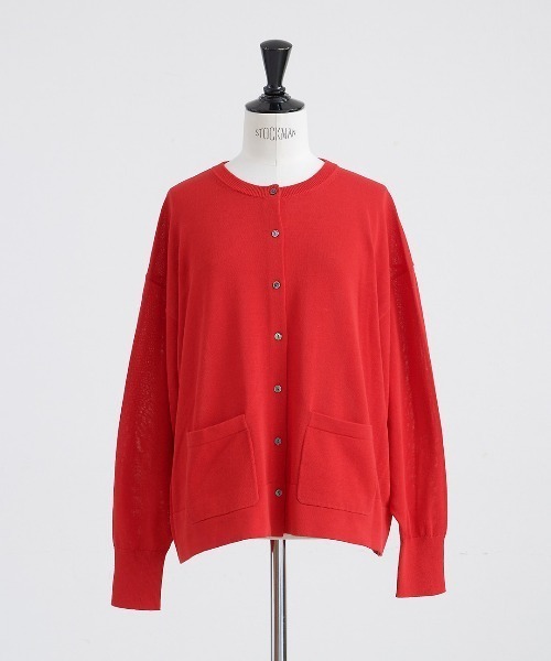 HEAVENLY(ヘブンリー)の「【 HEAVENLY / ヘブンリー 】High Twist Cotton Knit Cardigan 2613154 DLI(ニット/セーター・レディース・グレー/ピンク/レッド/ブラック・FREE)」の14枚目の写真