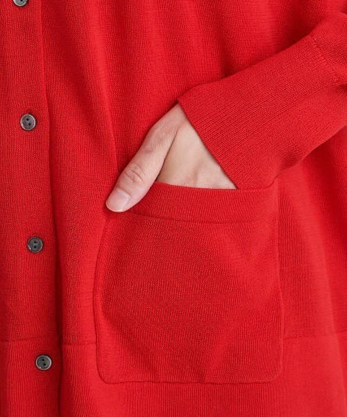 HEAVENLY(ヘブンリー)の「【 HEAVENLY / ヘブンリー 】High Twist Cotton Knit Cardigan 2613154 DLI(ニット/セーター・レディース・グレー/ピンク/レッド/ブラック・FREE)」の9枚目の写真