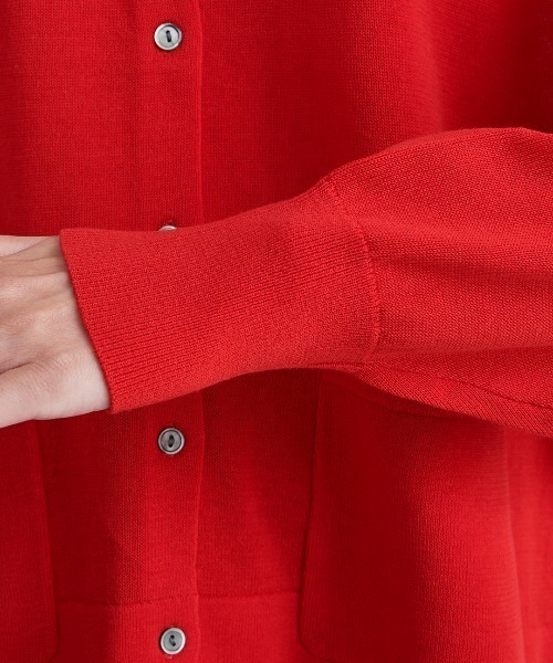 HEAVENLY(ヘブンリー)の「【 HEAVENLY / ヘブンリー 】High Twist Cotton Knit Cardigan 2613154 DLI(ニット/セーター・レディース・グレー/ピンク/レッド/ブラック・FREE)」の8枚目の写真