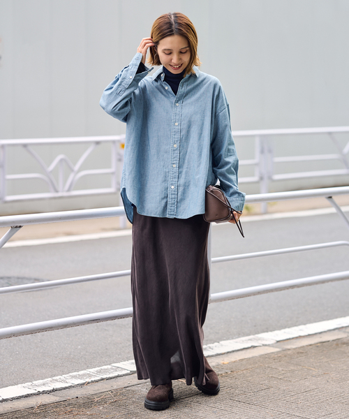 FRAMeWORK（フレームワーク）の「≪追加≫ダンガリーシャツ 3（シャツ/ブラウス・レディース・サックスブルー/エメラルドブルー・FREE）」の13枚目の写真