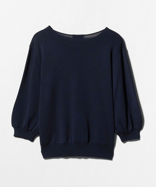 A DAY IN THE LIFE UNITED ARROWS(アデイインザライフユナイテッドアローズ)の「フルニードル パフスリーブニット 5分袖 ‐ウォッシャブル‐<A DAY IN THE LIFE>(ニット/セーター・レディース・レッド/ネイビー/グレー系/オフホワイト・FREE)」の12枚目の写真