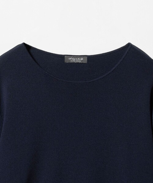 A DAY IN THE LIFE UNITED ARROWS(アデイインザライフユナイテッドアローズ)の「フルニードル パフスリーブニット 5分袖 ‐ウォッシャブル‐<A DAY IN THE LIFE>(ニット/セーター・レディース・レッド/ネイビー/グレー系/オフホワイト・FREE)」の13枚目の写真
