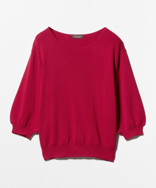 A DAY IN THE LIFE UNITED ARROWS(アデイインザライフユナイテッドアローズ)の「フルニードル パフスリーブニット 5分袖 ‐ウォッシャブル‐<A DAY IN THE LIFE>(ニット/セーター・レディース・レッド/ネイビー/グレー系/オフホワイト・FREE)」の16枚目の写真