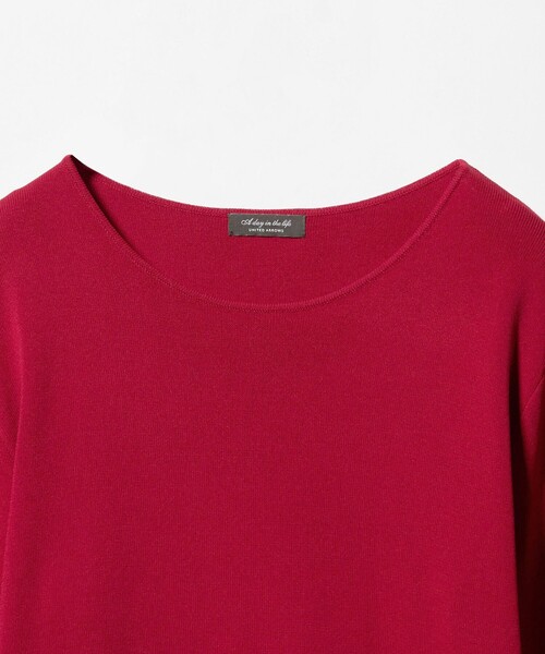 A DAY IN THE LIFE UNITED ARROWS(アデイインザライフユナイテッドアローズ)の「フルニードル パフスリーブニット 5分袖 ‐ウォッシャブル‐<A DAY IN THE LIFE>(ニット/セーター・レディース・レッド/ネイビー/グレー系/オフホワイト・FREE)」の17枚目の写真