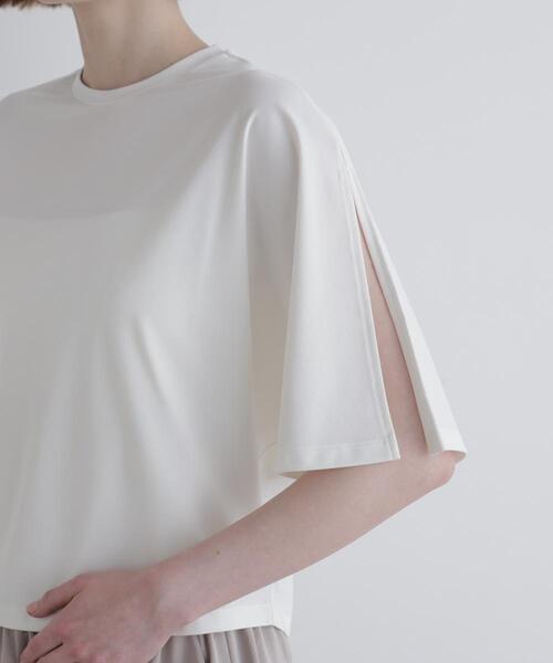 LE PHIL（ルフィル）の「◆スムーススリットプルオーバー（Tシャツ/カットソー・レディース・ホワイト/ブラック/ブラウン・F）」の5枚目の写真