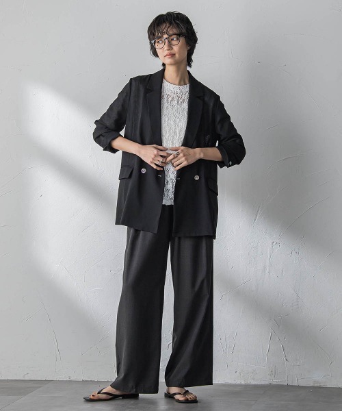 MAYSON GREY（メイソングレイ）の「カムイレースハーフスリーブT（Tシャツ/カットソー・レディース・ブラウン/オフホワイト・M）」の8枚目の写真
