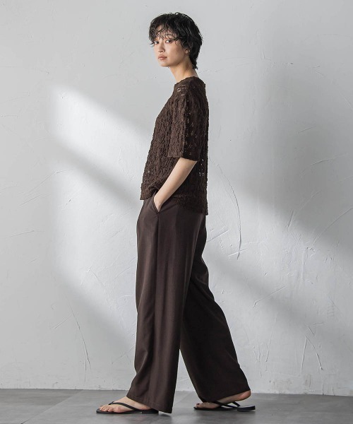 MAYSON GREY（メイソングレイ）の「カムイレースハーフスリーブT（Tシャツ/カットソー・レディース・ブラウン/オフホワイト・M）」の15枚目の写真