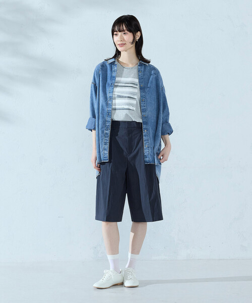 COMME CA ISM（コムサイズム）の「フォトプリント Tシャツ（Tシャツ/カットソー・レディース・アイボリー/ブラック/杢グレー/ネイビー・SMALL/MEDIUM/LARGE）」の17枚目の写真