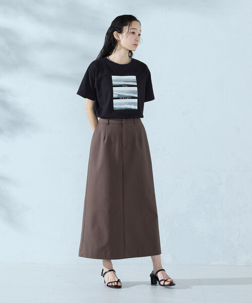 COMME CA ISM（コムサイズム）の「フォトプリント Tシャツ（Tシャツ/カットソー・レディース・アイボリー/ブラック/杢グレー/ネイビー・SMALL/MEDIUM/LARGE）」の21枚目の写真