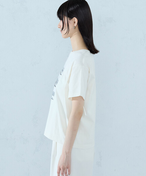 COMME CA ISM（コムサイズム）の「フォトプリント Tシャツ（Tシャツ/カットソー・レディース・アイボリー/ブラック/杢グレー/ネイビー・SMALL/MEDIUM/LARGE）」の8枚目の写真