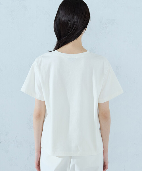 COMME CA ISM（コムサイズム）の「フォトプリント Tシャツ（Tシャツ/カットソー・レディース・アイボリー/ブラック/杢グレー/ネイビー・SMALL/MEDIUM/LARGE）」の9枚目の写真