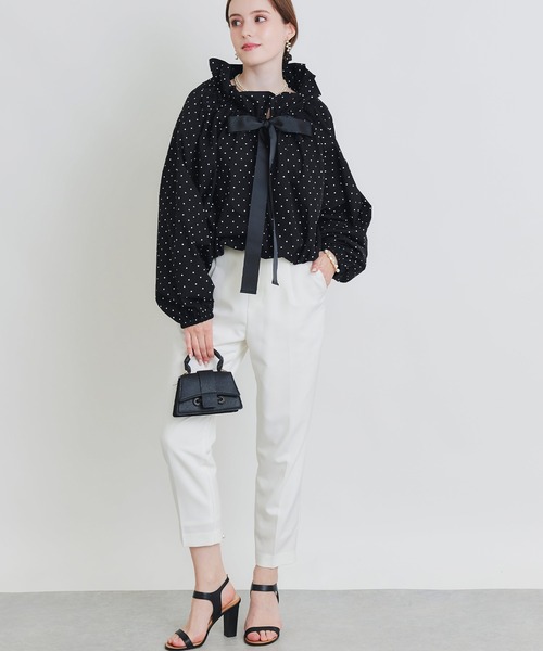 PICCIN(ピッチン)の「ザビエルドット柄ブラウス(シャツ/ブラウス・レディース・ホワイト系その他/ブラック系その他・M)」の14枚目の写真