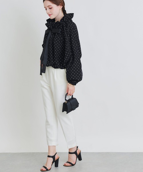 PICCIN(ピッチン)の「ザビエルドット柄ブラウス(シャツ/ブラウス・レディース・ホワイト系その他/ブラック系その他・M)」の15枚目の写真