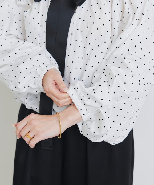 PICCIN(ピッチン)の「ザビエルドット柄ブラウス(シャツ/ブラウス・レディース・ホワイト系その他/ブラック系その他・M)」の20枚目の写真