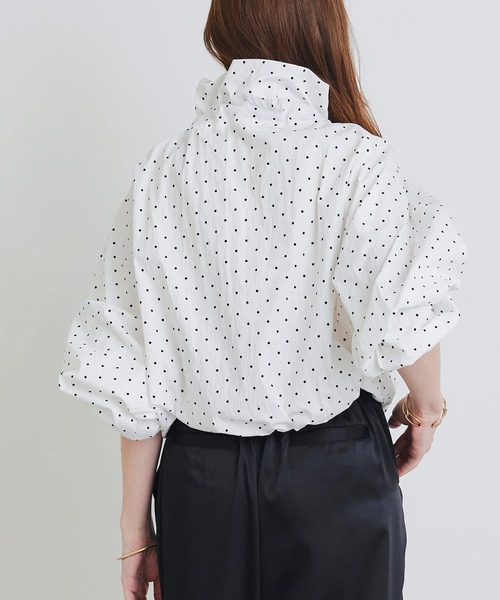 PICCIN(ピッチン)の「ザビエルドット柄ブラウス(シャツ/ブラウス・レディース・ホワイト系その他/ブラック系その他・M)」の5枚目の写真