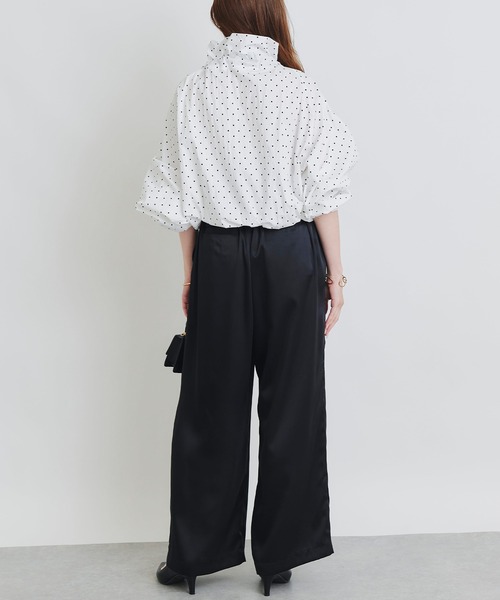 PICCIN(ピッチン)の「ザビエルドット柄ブラウス(シャツ/ブラウス・レディース・ホワイト系その他/ブラック系その他・M)」の9枚目の写真