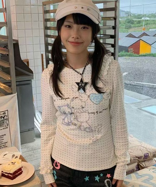 AsheKsha（アシクシャ）の「修身長袖Tシャツ（シャツ/ブラウス・レディース・ホワイト・M）」の13枚目の写真