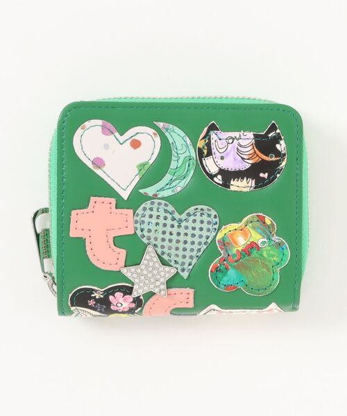 tsumori chisato CARRY(ツモリチサトキャリー)の「折財布 ツモリチサト tcパッチワーク(財布・レディース・ブラック/グリーン/ゴールド・FREE)」の1枚目の写真