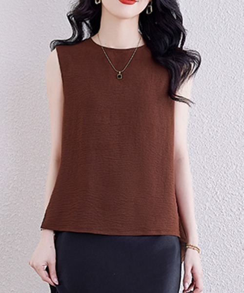 ONEP STAR（ワンピスター）の「バックボタンアシメブラウス（シャツ/ブラウス・レディース・テラコッタ/ブラック・MEDIUM/LARGE/X-LARGE）」の6枚目の写真