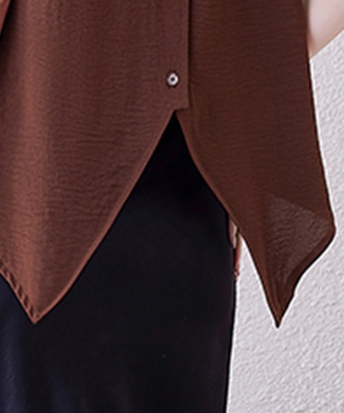 ONEP STAR（ワンピスター）の「バックボタンアシメブラウス（シャツ/ブラウス・レディース・テラコッタ/ブラック・MEDIUM/LARGE/X-LARGE）」の19枚目の写真