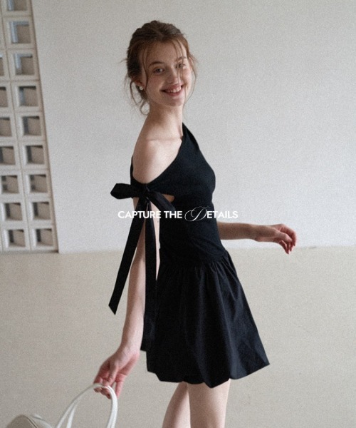 Ritzy(リッツィー)の「リボン付きワンショルダーワンピース(ワンピース・レディース・ホワイト/ブラック・M/S)」の16枚目の写真
