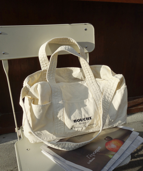 SLOBE IENA（スローブイエナ）の「《追加》BOUCHE SLOBE別注 キャンバストートバッグ（トートバッグ・レディース・ピンク/アイボリー・FREE）」の8枚目の写真