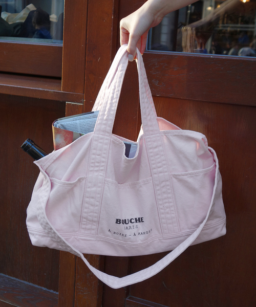 SLOBE IENA（スローブイエナ）の「《追加》BOUCHE SLOBE別注 キャンバストートバッグ（トートバッグ・レディース・ピンク/アイボリー・FREE）」の12枚目の写真