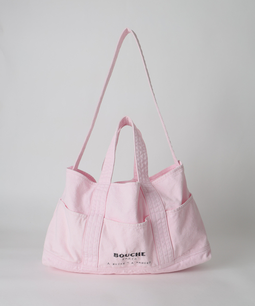 SLOBE IENA（スローブイエナ）の「《追加》BOUCHE SLOBE別注 キャンバストートバッグ（トートバッグ・レディース・ピンク/アイボリー・FREE）」の18枚目の写真