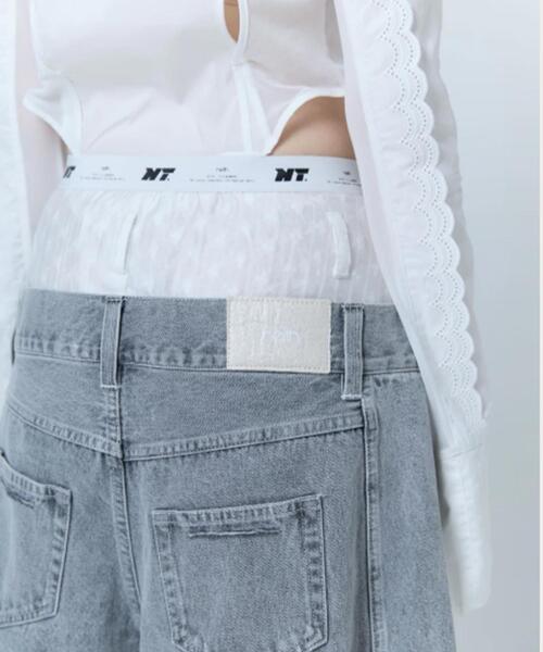 neith.(ネイス)の「neith./ネイス/Destroyed Denim and Legcover(デニムパンツ・レディース・ブルー/グレー・F)」の11枚目の写真
