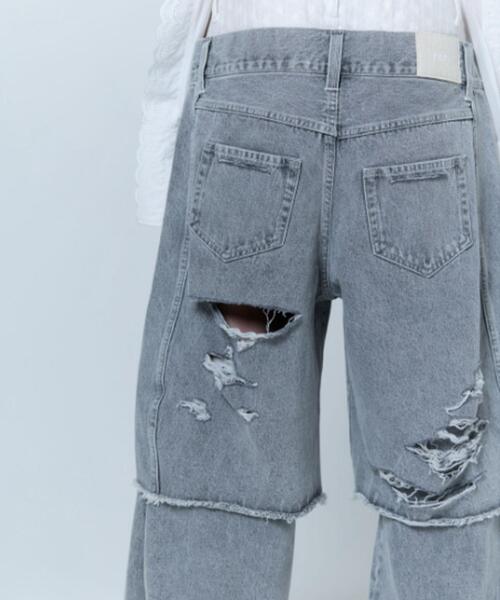 neith.(ネイス)の「neith./ネイス/Destroyed Denim and Legcover(デニムパンツ・レディース・ブルー/グレー・F)」の12枚目の写真