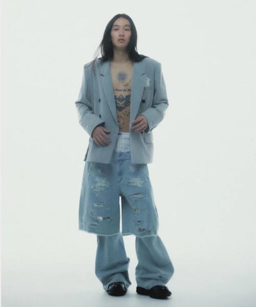 neith.(ネイス)の「neith./ネイス/Destroyed Denim and Legcover(デニムパンツ・レディース・ブルー/グレー・F)」の21枚目の写真