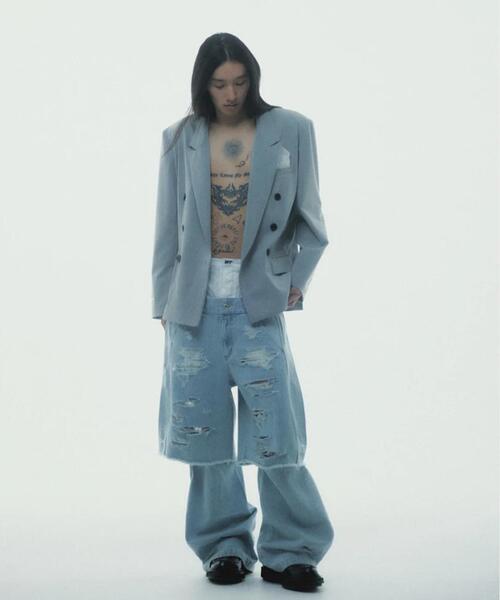 neith.(ネイス)の「neith./ネイス/Destroyed Denim and Legcover(デニムパンツ・レディース・ブルー/グレー・F)」の22枚目の写真
