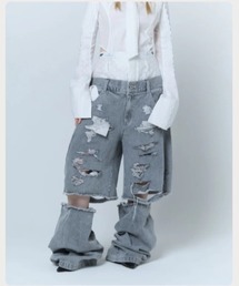 neith.（ネイス）の「neith./ネイス/Destroyed Denim and Legcover（デニムパンツ）」