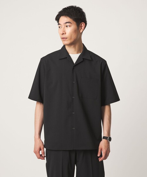 green label relaxing(グリーンレーベルリラクシング)の「【WEB限定】JUST fit トロピカル セットアップ シャツ&スラックス -2WAYストレッチ-(シャツ/ブラウス・メンズ・ネイビー/ダークグレー/ブラック・XXL/XS/XL/M/S/L)」の4枚目の写真
